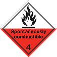 HAZ05 - IMDG Label - Spontaneously Combustible 4