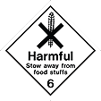 HAZ13 - IMDG Label - Harmful Stow away from food stuffs 6