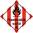 HAZ19 - IMDG Label - Flammable Solid 4