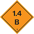 HAZ58 - IMDG Label - Explosive 1.4 B