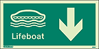 4694G - Jalite Lifeboat Arrow Down Sign - IMPA Code: 33.4309 - ISSA Code: 47.543.09