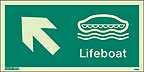 4696G - Jalite Lifeboat Arrow up Left Sign - IMPA Code: 33.4302 - ISSA Code: 47.543.02