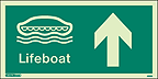 4699G - Jalite Lifeboat Arrow up Sign - IMPA Code: 33.4301 - ISSA Code: 47.543.01