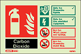 6372ID - Jalite Carbon Dioxide Fire Extinguisher Identification Sign