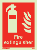 6490D - Jalite Fire Extinguisher Location Sign - IMPA Code: 33.6120 - ISSA Code: 47.561.20