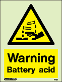 7218D - Jalite Warning Battery acid
