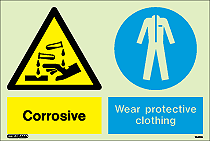 7441DD - Jalite Warning Corrosive Wear protective clothing