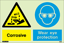 7443DD - Jalite Warning Corrosive Wear eye protection