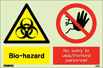 7467DD - Jalite Warning Bio-hazard No entry to unauthorised personnel